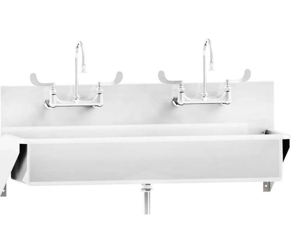 Blickman Industries Windsor Scrub Sink (2) Place w/Elbow Action Control