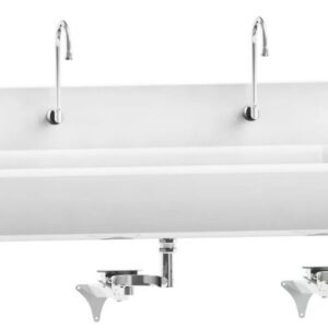 Blickman Industries Windsor Scrub Sink (2) Place w/Knee Action Control