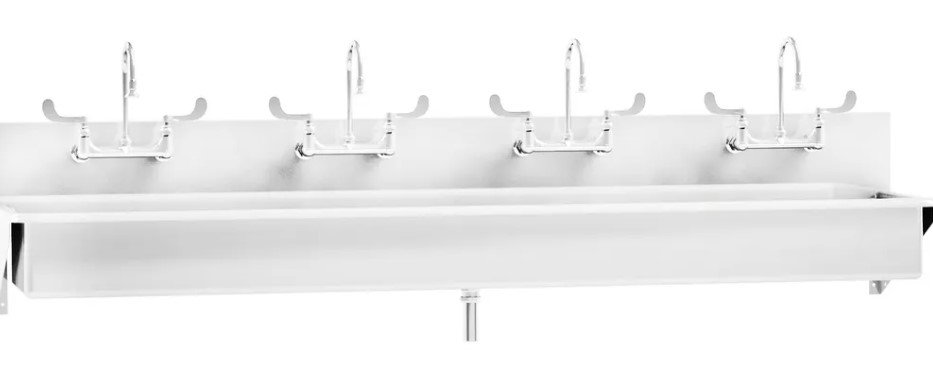Blickman Industries Windsor Scrub Sink (4) Place w/Elbow Action Control