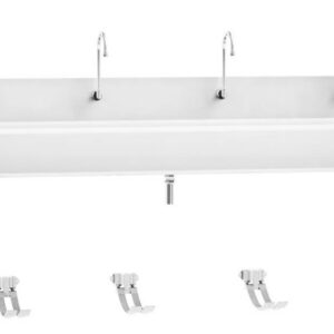 Blickman Industries Windsor Scrub Sink (4) Place w/Foot Action Control