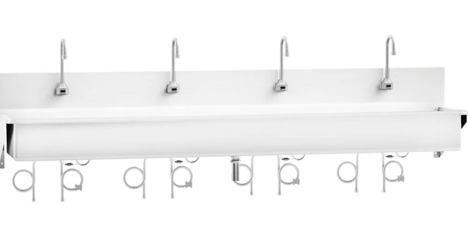 Blickman Industries Windsor Scrub Sink (4) Place w/Infrared Water Control