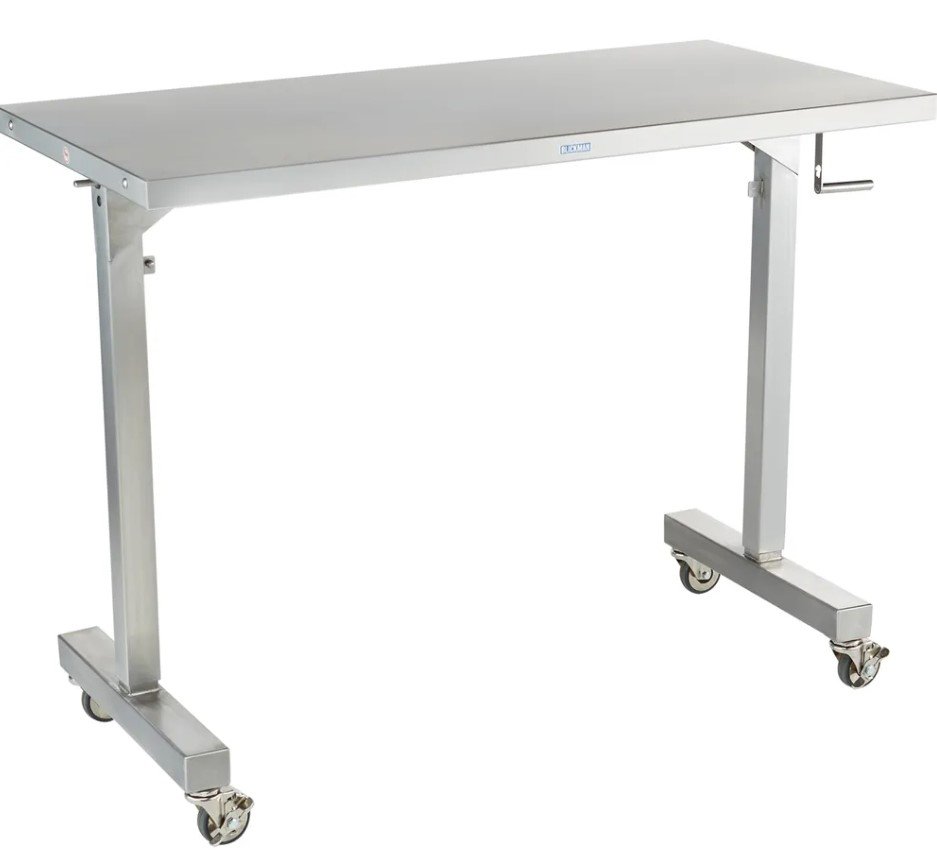 Blickman Industries Georgetown Instrument Table Adj Ht 34"W