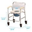 Nova Medical Products SHOWER COMMODE WITHWHEELS 250 LB. CAPACITY