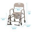 Nova Medical Products SHOWER COMMODE WITHWHEELS &SA FR 250 LB. CAPACITY