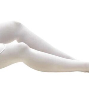 Truform THIGH LENGTH Anti-Embolism 18mmHG Closed Toe Compression Sock - WHITE L (Pair)