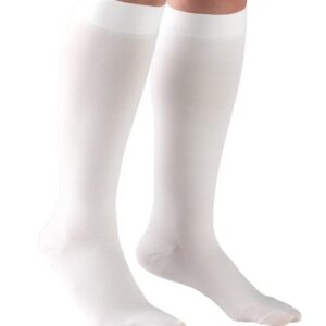 Truform BELOW KNEE 30-40 mmHg Closed Toe Compression Sock - WHITE 2L (Pair)