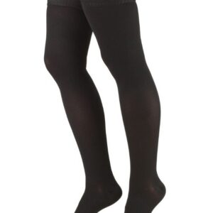 Truform THIGH HIGH 30-40 mmHg Closed Toe Compression Sock - BLACK L (Pair)