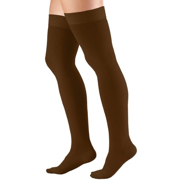 Truform THIGH HIGH 20-30 mmHg Closed Toe Compression Sock - BROWN 2L (Pair)
