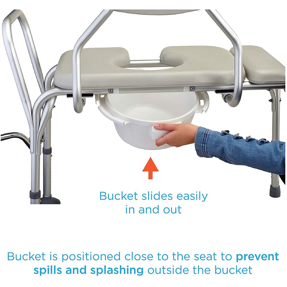 Nova Medical Products TRANSFER BENCH COMMODE PADDED 300 LB. CAPACITY
