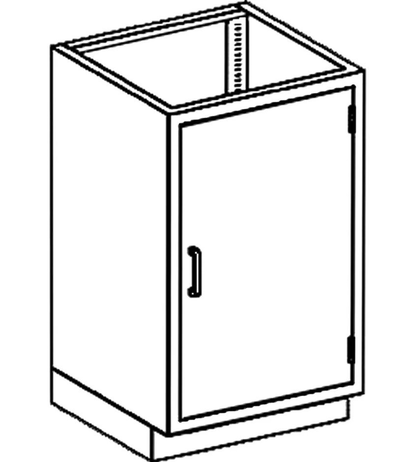 Blickman Industries Base Cabinet 24 1/8"W x 35 3/4"H x 22"D w/(1) S/S Adj