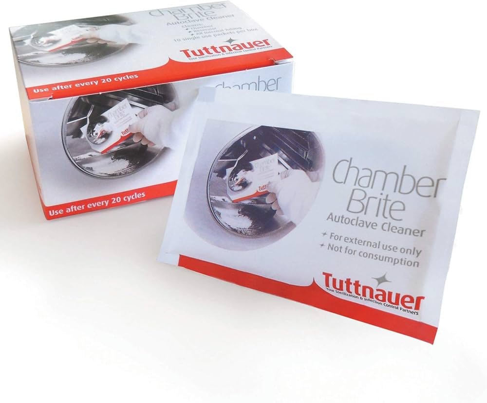 Chamber Brite Autoclave Cleaner, 1 case (12 boxes of 10 packets)