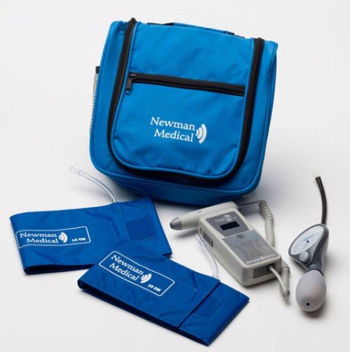 Newman Medical DD-300 with D8 vascular probe, 1x10cm cuff, 1x12cm cuff