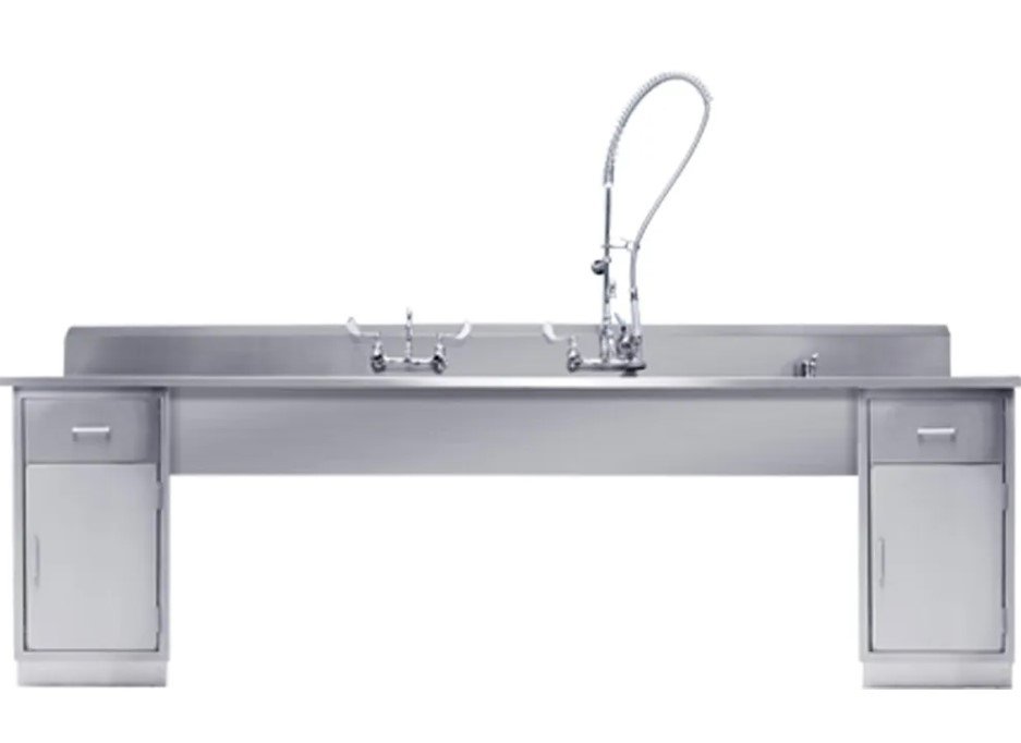 Blickman Industries Decontamination Station 116"W x 26 1/2""D with (8") (DSBC26)
