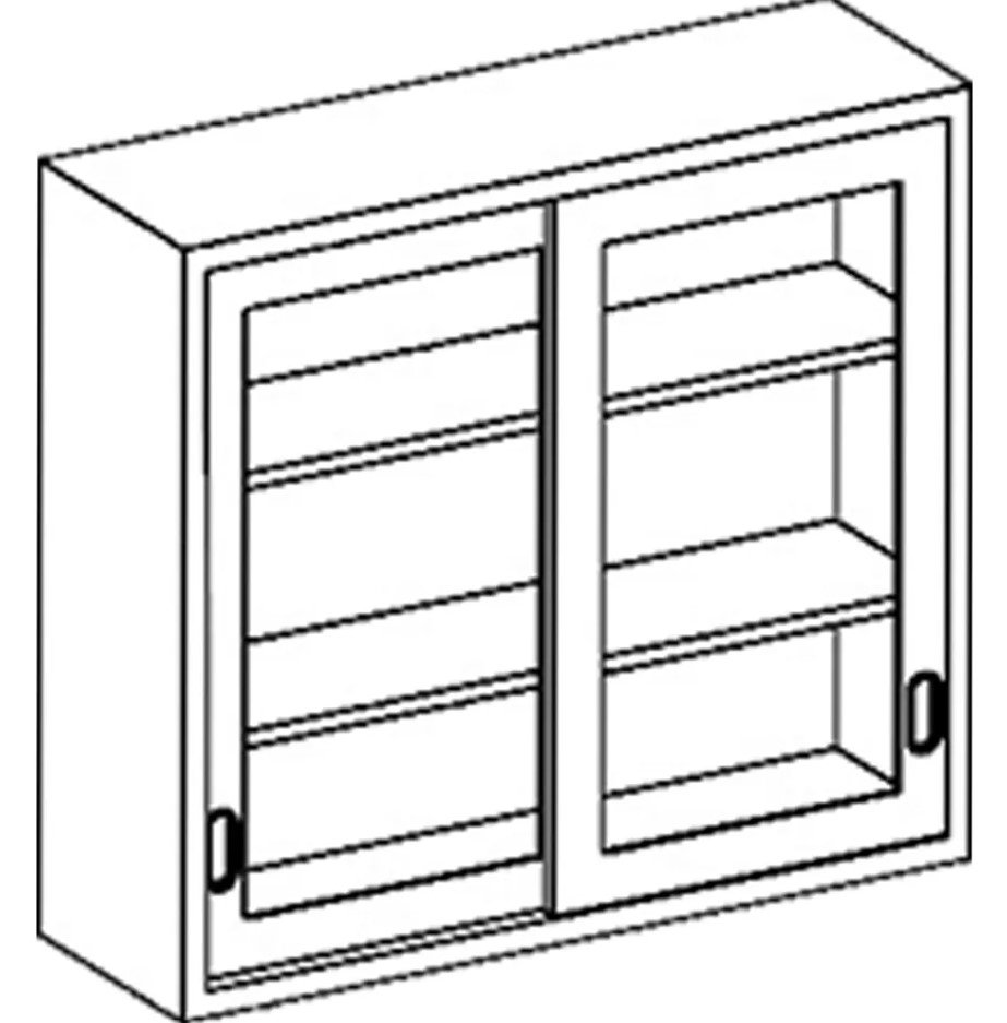 Blickman Industries Wall Cabinet 35"W x 30"H x 13"D with (2) S/S Adj Shelves (F35LS)