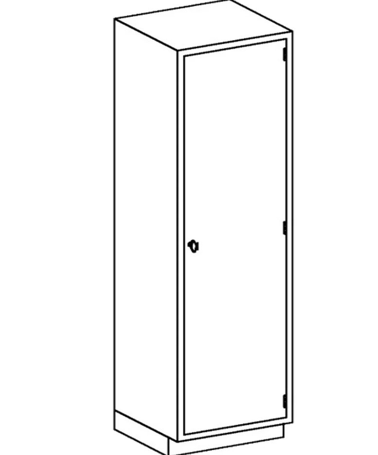 Blickman Industries High Cabinet 24 3/4"W x 84"H x 18"D w/(5) S/S Adj - H24HAS
