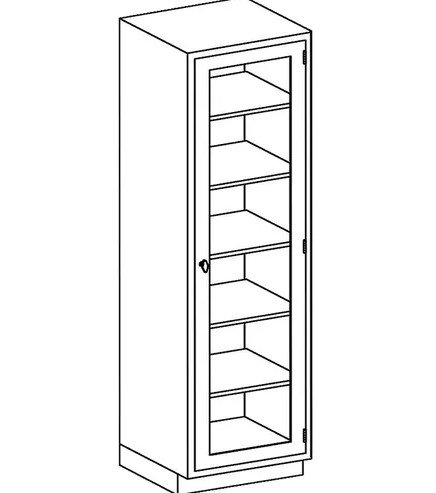 Blickman Industries High Cabinet 24 3/4"W x 84"H x 18"D w/(5) S/S Adj - K24HAS