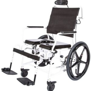 285 Rehab Shower/Commode Chair-Tilt - 16"Wx18"D Stainless Steel Frame