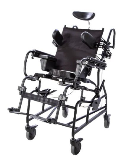 1218 Pediatric Rehab Shower/Commode Chair-Tilt - 18"Wx18"D Stainless Steel Framee
