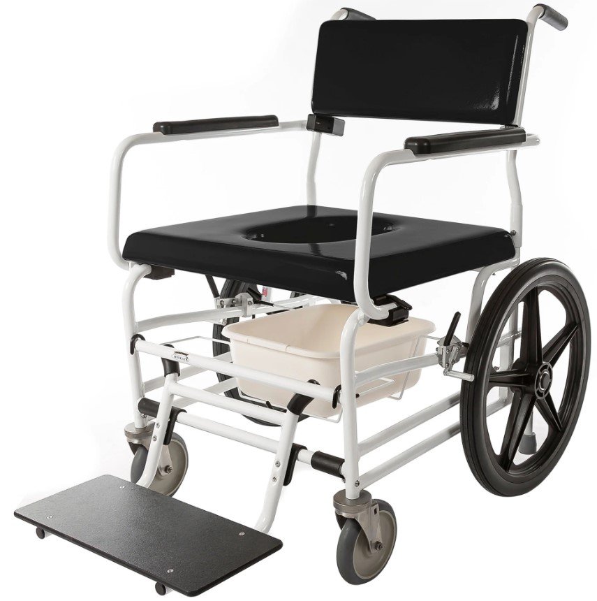 720 Bariatric Rehab Shower/Commode Chair - 28"Wx20"D Stainless Steel Frame