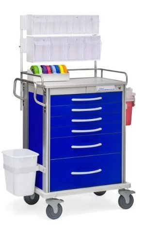 Innerspace Healthcare Pace 21 Cart, Blue, 2-3", 1-6", 1-9" drawer, 33"H