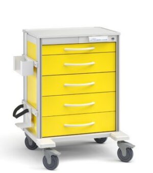 Innerspace Healthcare Pace 21 Cart, Yellow, 2-3", 1-6", 1-9" drawer, 33"H