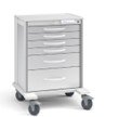 Innerspace Healthcare Pace 24 Cart, Brushed, 3-3", 1-6", 1-9" drawer, 36"H