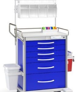 Innerspace Healthcare Pace 27 Cart, Blue, 4-3", 1-6", 1-9" drws,39.25"H