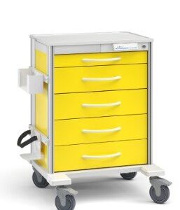 Innerspace Healthcare Pace 27 Cart, Yellow, 4-3", 1-6", 1-9" drws,39.25"H