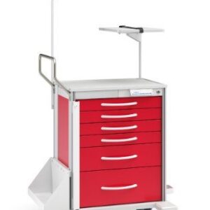 Innerspace Healthcare Pace 30 Cart, Red, 3-3", 2-6", 1-9" drws, 42.5"H