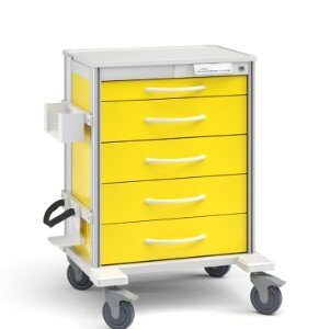 Innerspace Healthcare Pace 30 Cart, Yellow, 3-3", 2-6", 1-9" drws, 42.5"H