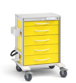 Innerspace Healthcare Pace 30 Cart, Yellow, 3-3", 2-6", 1-9" drws, 42.5"H