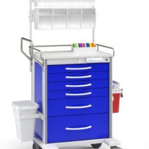 Innerspace Healthcare Pace 33 Cart, Blue, 4-3", 2-6", 1-9" drws, 45.5"H
