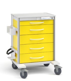 Innerspace Healthcare Pace 33 Cart, Yellow, 4-3", 2-6", 1-9" drws, 45.5"H