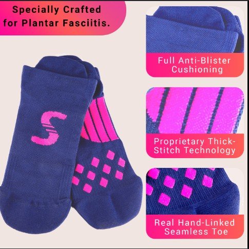 Pain Management Technologies Stretch™ Plantar Fasciitis Compression Sock - Pink