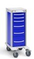 Innerspace Healthcare Narrow Pace 21 Cart, Blue, 2-3", 1-6", 1-9" drawer