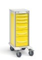 Innerspace Healthcare Narrow Pace 21 Cart, Yellow, 2-3", 1-6", 1-9" drawer