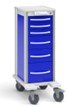 Innerspace Healthcare Narrow Pace 24 Cart, Blue, 3-3", 1-6", 1-9" drawer
