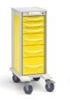 Innerspace Healthcare Narrow Pace 24 Cart, Yellow, 3-3", 1-6", 1-9" drawer