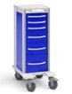 Innerspace Healthcare Narrow Pace 27 Cart, Blue, 4-3", 1-6"
