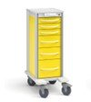 Innerspace Healthcare Narrow Pace 27 Cart, Yellow, 4-3", 1-6"