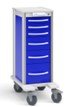 Innerspace Healthcare Narrow Pace 30 Cart, Blue, 3-3", 2-6", 1-9" drws