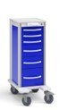 Innerspace Healthcare Narrow Pace 33 Cart, Blue, 4-3", 2-6", 1-9" drws