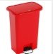 Wdetecto aste Mate Medical Plastic Waste Receptacle, 18 Gallon, Red