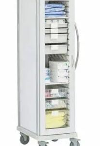 Innerspace Healthcare Roam 1 Compartment Supply Cart Aluminum-Glass Door