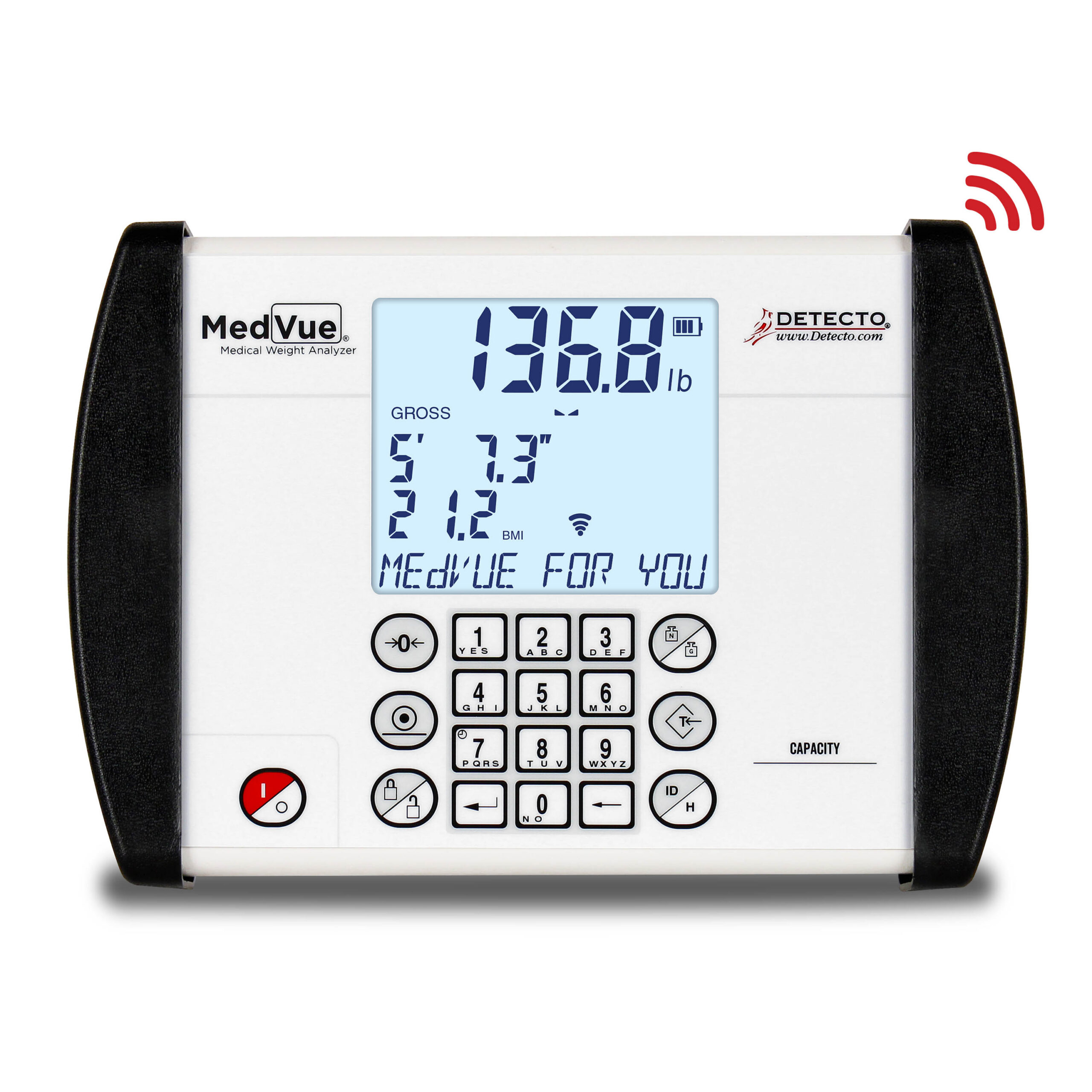 Detecto MedVue MV1C Weight Analyzer with WiFi/Bluetooth