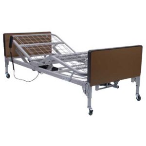 Graham Field Patriot Semi-Electric Bed, Half Chrome Rails, Plastic Ends